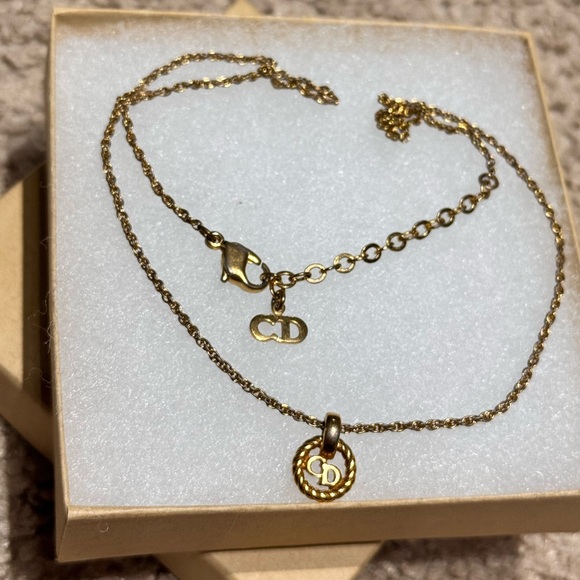 DIOR Vintage CD Logo Necklace Chain & Pendant - Picture 1 of 8